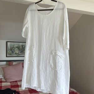 White linen dress from Italy